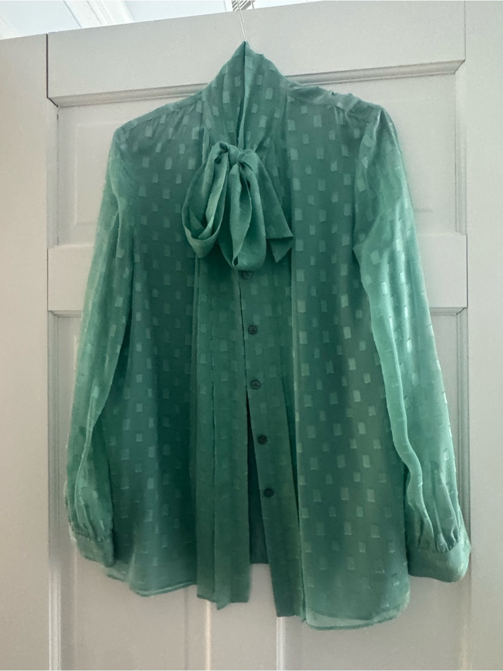 St John Silk Bow Tie Blouse